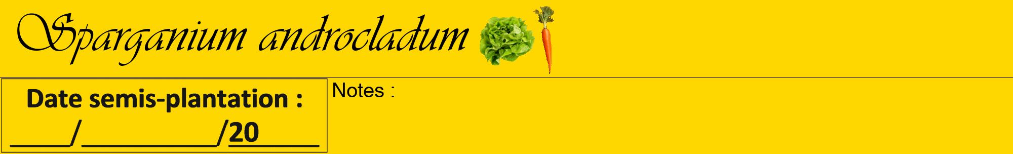 Étiquette de : Sparganium androcladum - format a - style noire21viv avec comestibilité simplifiée