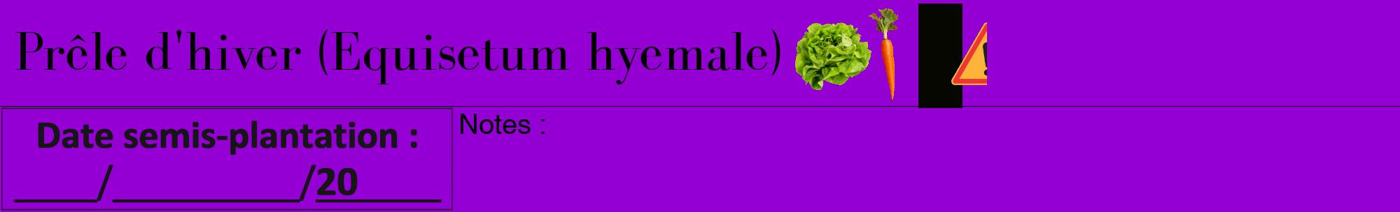 Étiquette de : Equisetum hyemale - format a - style noire48bod avec comestibilité simplifiée