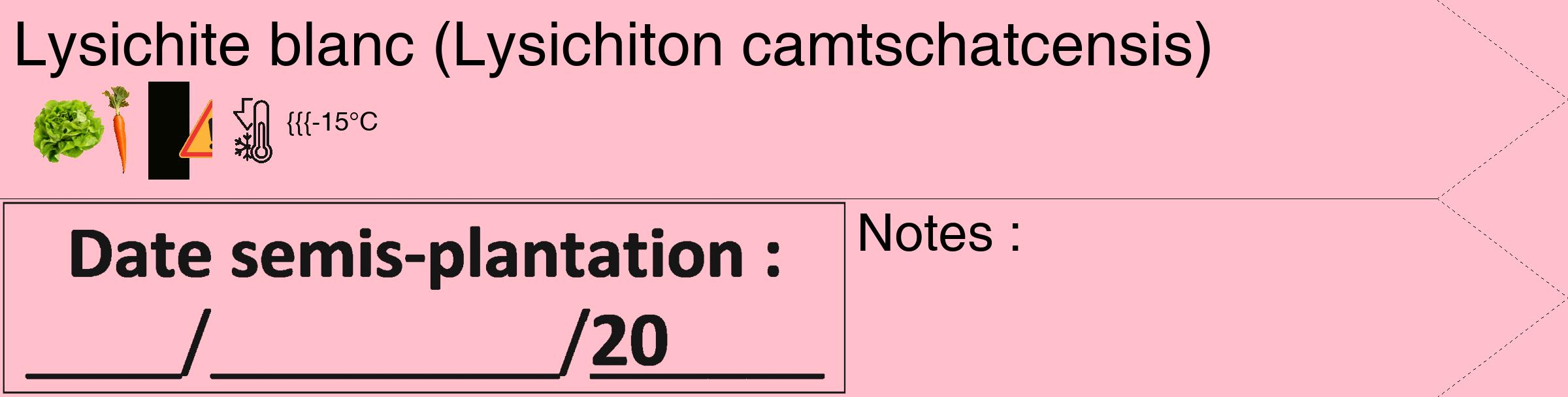 Étiquette de : Lysichiton camtschatcensis - format c - style noire40_simple_simplehel avec comestibilité simplifiée