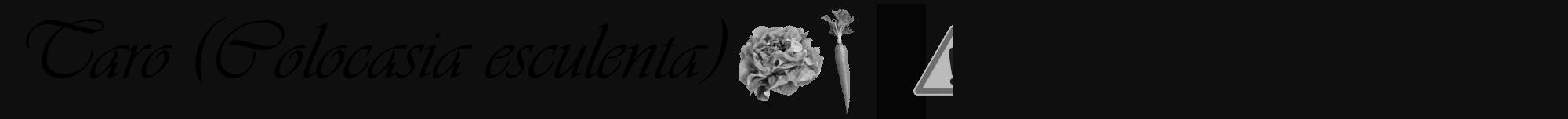 Étiquette de : Colocasia esculenta - format a - style noire7viv avec comestibilité simplifiée