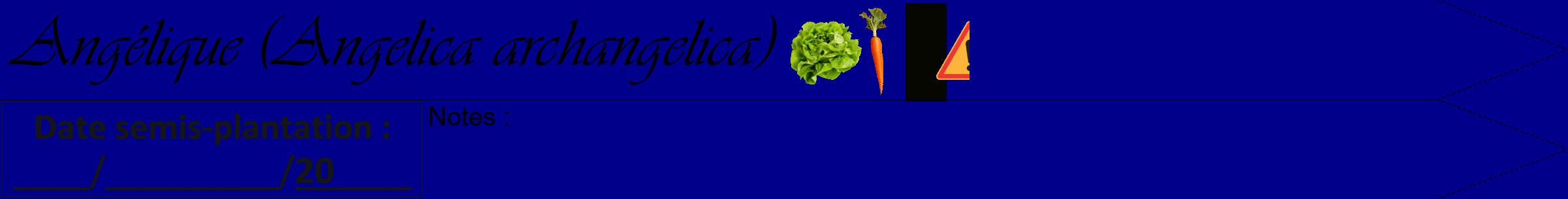 Étiquette de : Angelica archangelica - format b - style noire7viv avec comestibilité simplifiée