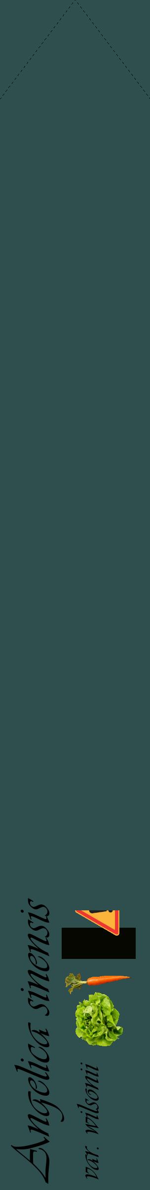 Étiquette de : Angelica sinensis var. wilsonii - format c - style noire58_simpleviv avec comestibilité simplifiée