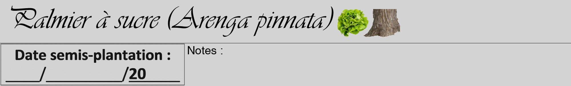 Étiquette de : Arenga pinnata - format a - style noire56viv avec comestibilité simplifiée