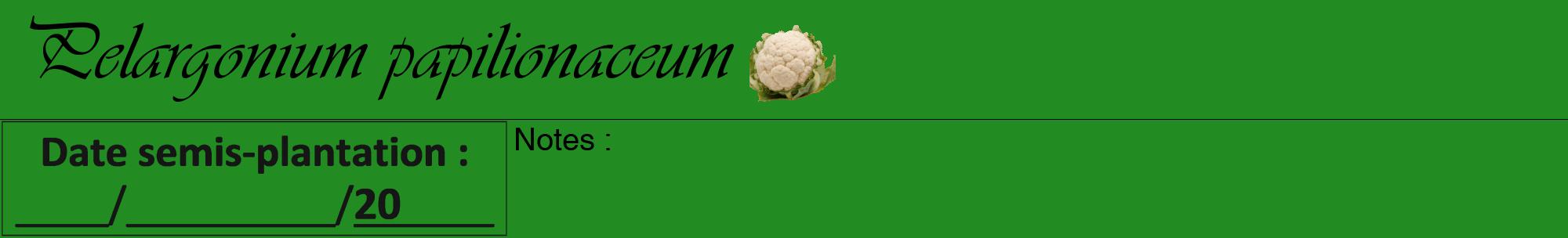 Étiquette de : Pelargonium papilionaceum - format a - style noire10viv avec comestibilité simplifiée