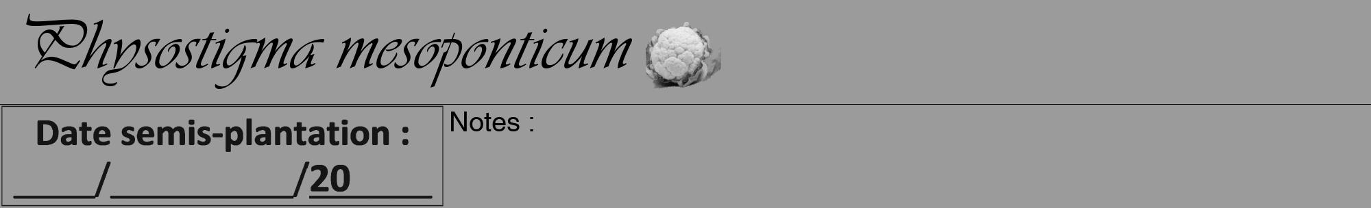 Étiquette de : Physostigma mesoponticum - format a - style noire52viv avec comestibilité simplifiée