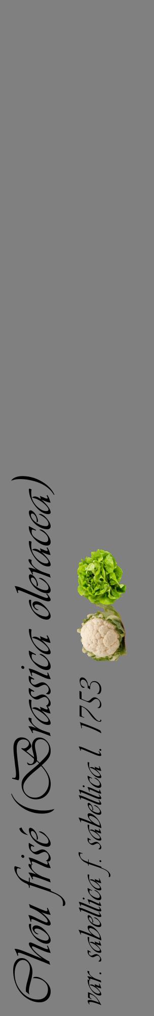 Étiquette de : Brassica oleracea var. sabellica f. sabellica l. 1753 - format c - style noire57_basiqueviv avec comestibilité simplifiée