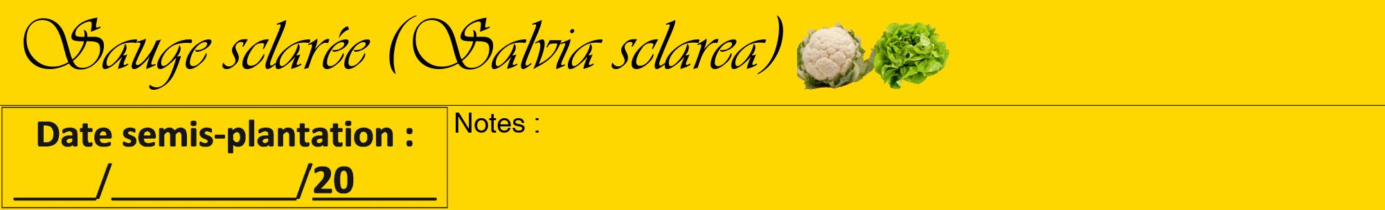 Étiquette de : Salvia sclarea - format a - style noire21viv avec comestibilité simplifiée