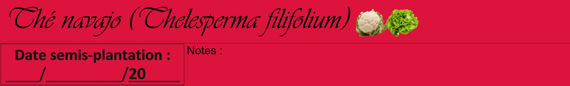 Étiquette de : Thelesperma filifolium - format a - style noire36viv avec comestibilité simplifiée