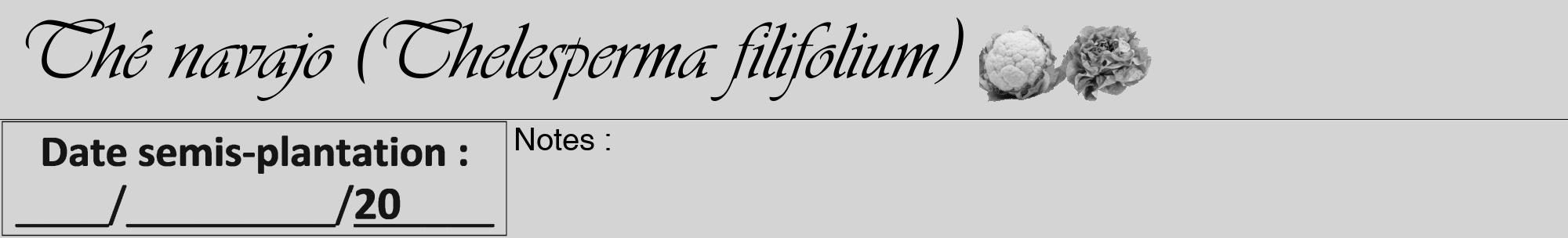 Étiquette de : Thelesperma filifolium - format a - style noire40viv avec comestibilité simplifiée