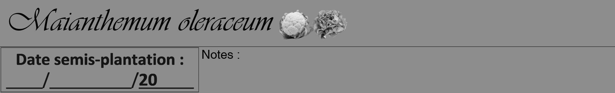 Étiquette de : Maianthemum oleraceum - format a - style noire2viv avec comestibilité simplifiée