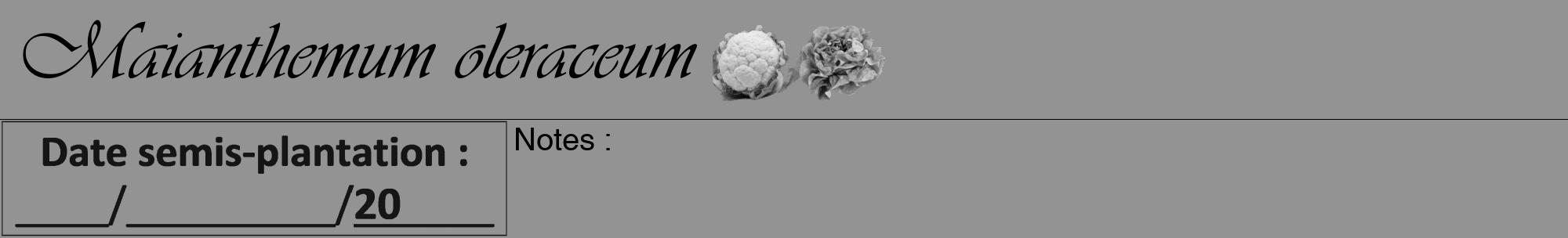 Étiquette de : Maianthemum oleraceum - format a - style noire44viv avec comestibilité simplifiée