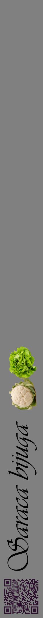 Étiquette de : Saraca bijuga - format a - style noire57viv avec qrcode et comestibilité simplifiée