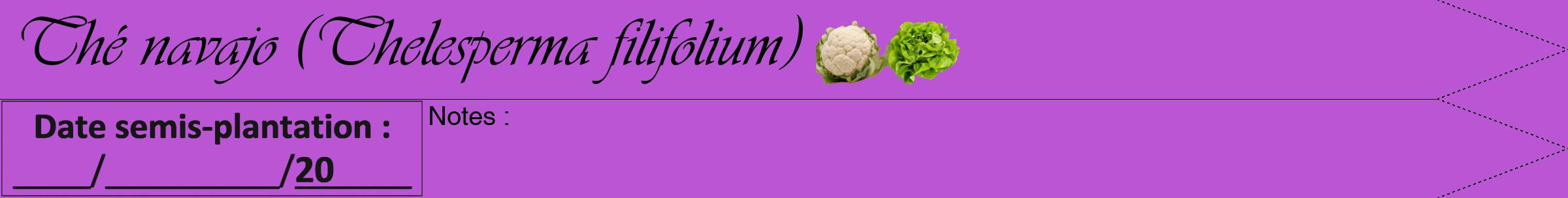 Étiquette de : Thelesperma filifolium - format b - style noire50viv avec comestibilité simplifiée