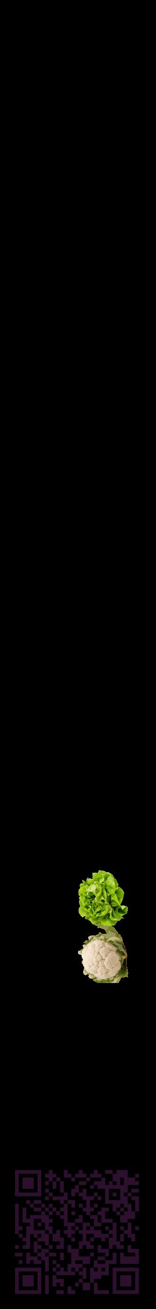 Étiquette de : Brassica oleracea var. palmifolia - format c - style noire59_simple_simpleviv avec qrcode et comestibilité simplifiée - position verticale