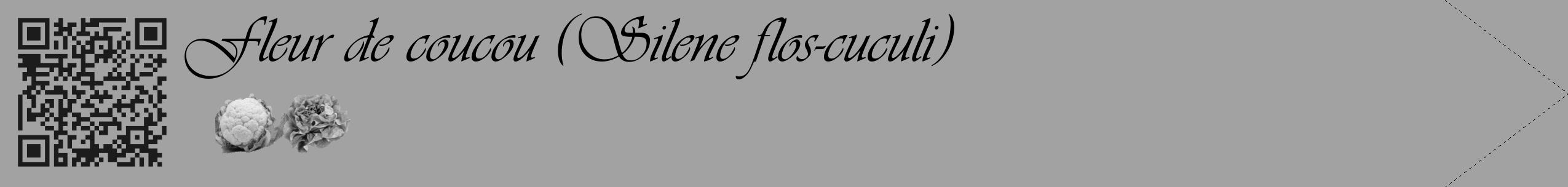 Étiquette de : Silene flos-cuculi - format c - style noire38simple_basique_basiqueviv avec qrcode et comestibilité simplifiée