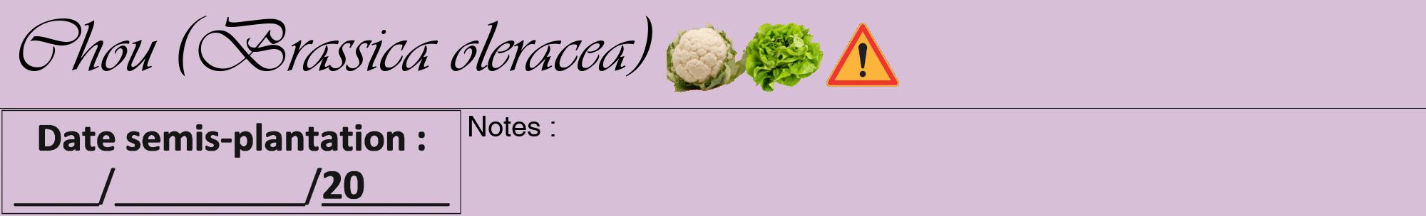 Étiquette de : Brassica oleracea - format a - style noire54viv avec comestibilité simplifiée