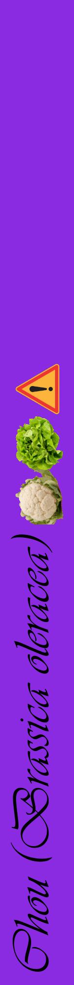 Étiquette de : Brassica oleracea - format a - style noire49viv avec comestibilité simplifiée