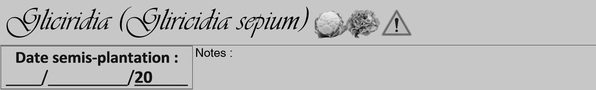 Étiquette de : Gliricidia sepium - format a - style noire15viv avec comestibilité simplifiée