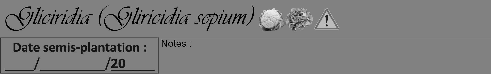 Étiquette de : Gliricidia sepium - format a - style noire50viv avec comestibilité simplifiée