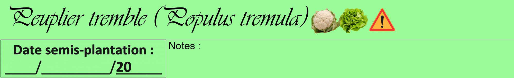 Étiquette de : Populus tremula - format a - style noire14viv avec comestibilité simplifiée