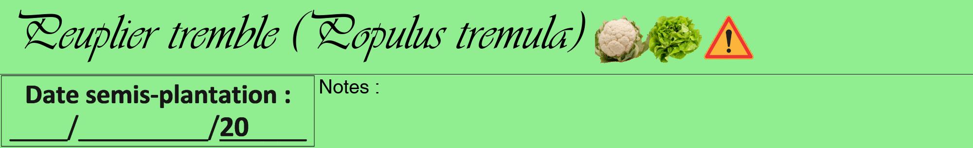 Étiquette de : Populus tremula - format a - style noire15viv avec comestibilité simplifiée