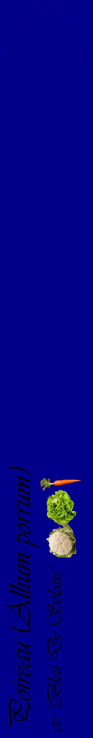 Étiquette de : Allium porrum cv. 'Bleu De Solaise' - format c - style noire7_simpleviv avec comestibilité simplifiée