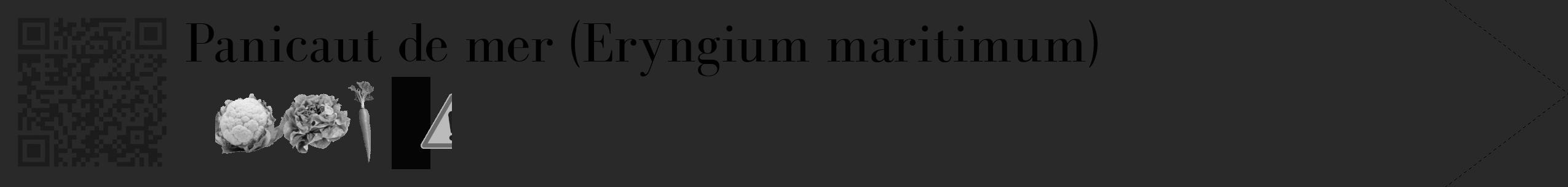 Étiquette de : Eryngium maritimum - format c - style noire34_simple_simplebod avec qrcode et comestibilité simplifiée