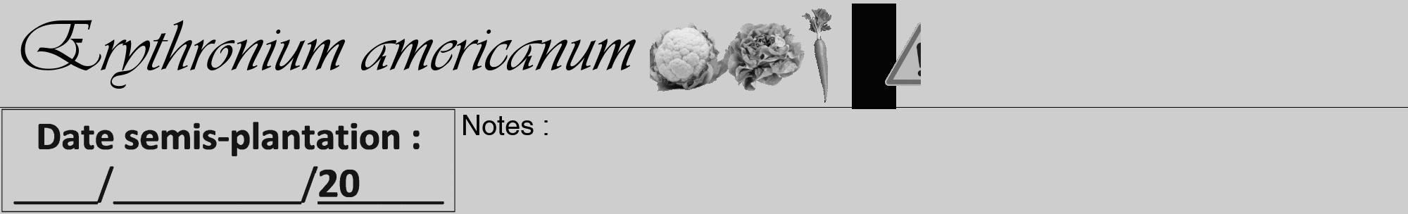 Étiquette de : Erythronium americanum - format a - style noire17viv avec comestibilité simplifiée