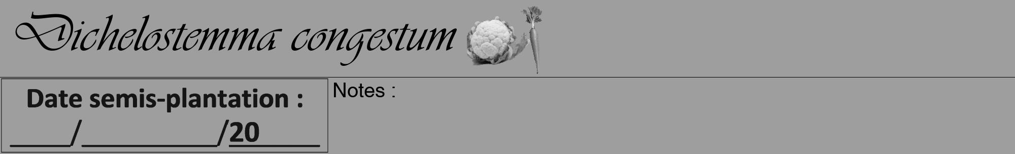 Étiquette de : Dichelostemma congestum - format a - style noire42viv avec comestibilité simplifiée