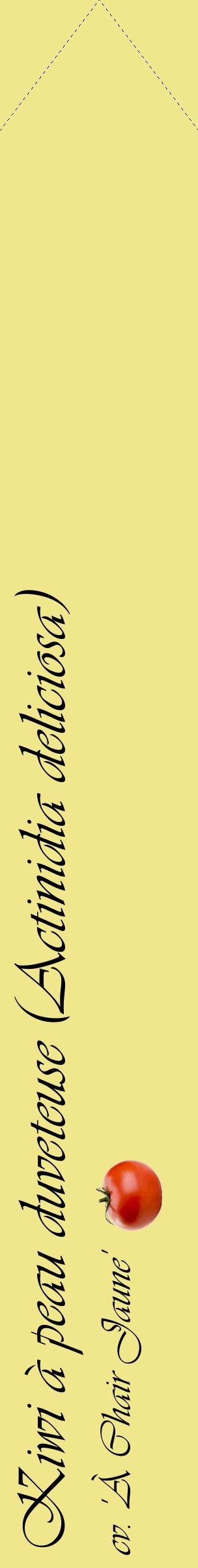Étiquette de : Actinidia deliciosa cv. 'À Chair Jaune' - format c - style noire20_simpleviv avec comestibilité simplifiée