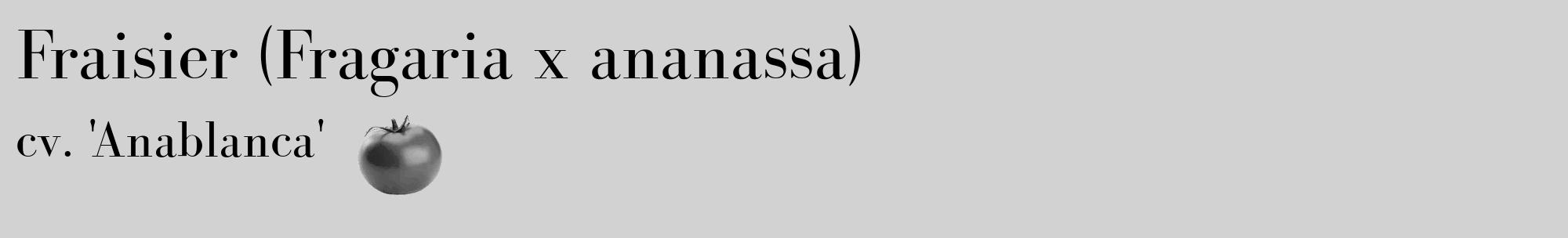 Étiquette de : Fragaria x ananassa cv. 'Anablanca' - format c - style noire14_basique_basiquebod avec comestibilité simplifiée