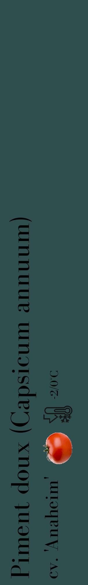 Étiquette de : Capsicum annuum cv. 'Anaheim' - format c - style noire58basique_basique_basiquebod avec comestibilité simplifiée - position verticale