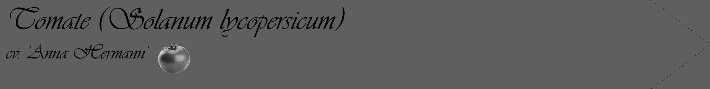 Étiquette de : Solanum lycopersicum cv. 'Anna Hermann' - format c - style noire10_simple_simpleviv avec comestibilité simplifiée