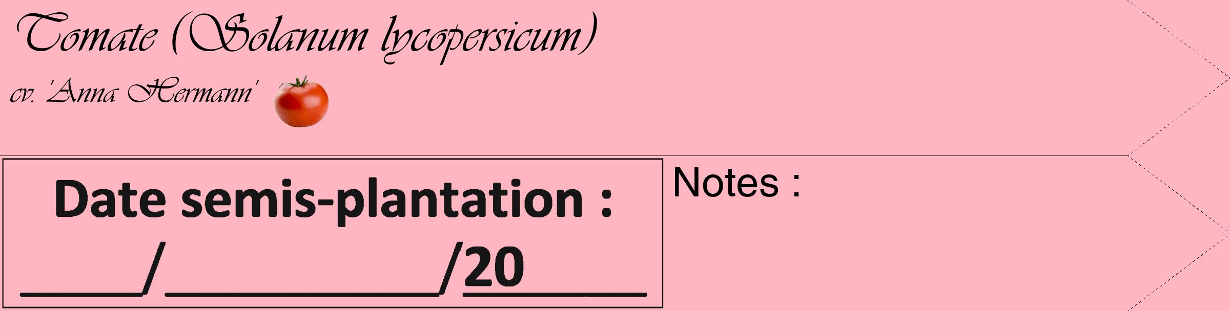 Étiquette de : Solanum lycopersicum cv. 'Anna Hermann' - format c - style noire41_simple_simpleviv avec comestibilité simplifiée