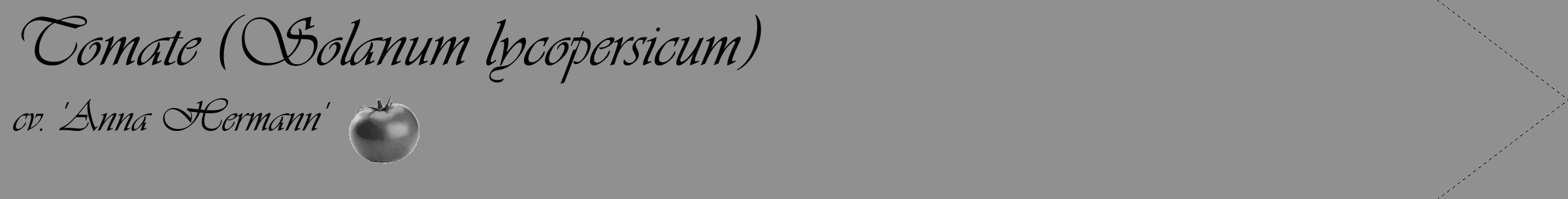 Étiquette de : Solanum lycopersicum cv. 'Anna Hermann' - format c - style noire4_simple_simpleviv avec comestibilité simplifiée