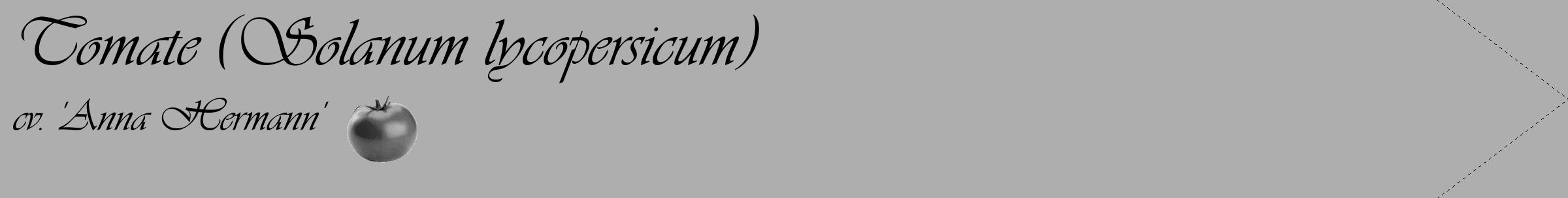 Étiquette de : Solanum lycopersicum cv. 'Anna Hermann' - format c - style noire53_simple_simpleviv avec comestibilité simplifiée