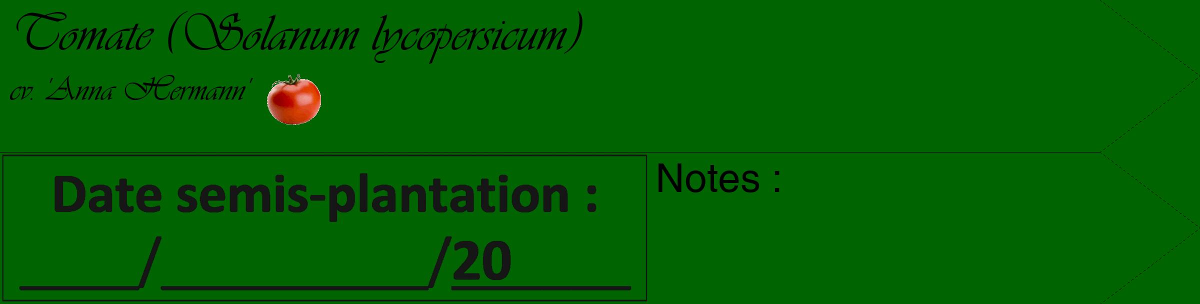 Étiquette de : Solanum lycopersicum cv. 'Anna Hermann' - format c - style noire8_simple_simpleviv avec comestibilité simplifiée