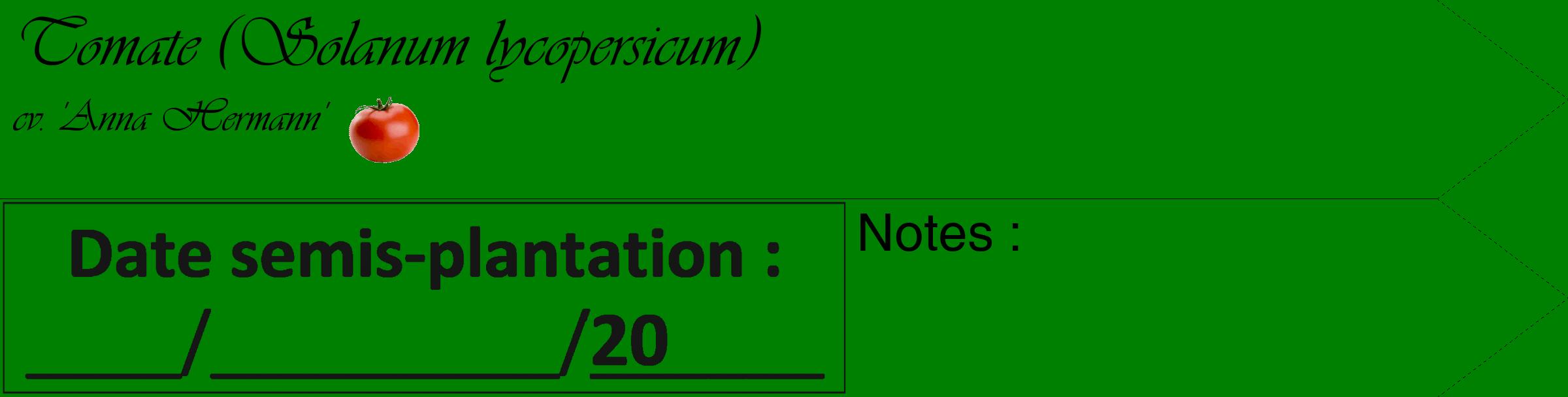Étiquette de : Solanum lycopersicum cv. 'Anna Hermann' - format c - style noire9_simple_simpleviv avec comestibilité simplifiée