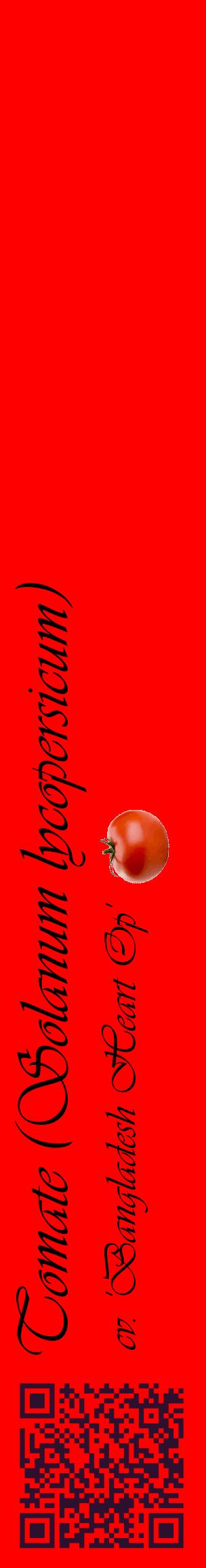 Étiquette de : Solanum lycopersicum cv. 'Bangladesh Heart Op' - format c - style noire27_basiqueviv avec qrcode et comestibilité simplifiée