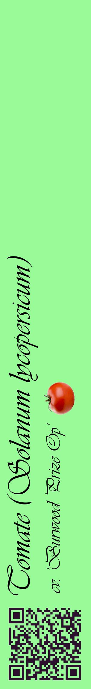 Étiquette de : Solanum lycopersicum cv. 'Burwood Prize Op' - format c - style noire14_basiqueviv avec qrcode et comestibilité simplifiée