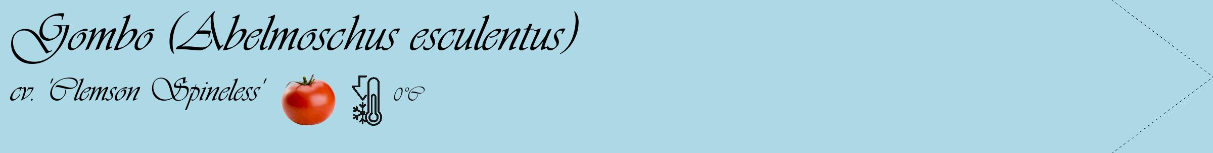 Étiquette de : Abelmoschus esculentus cv. 'Clemson Spineless' - format c - style noire0_simple_simpleviv avec comestibilité simplifiée