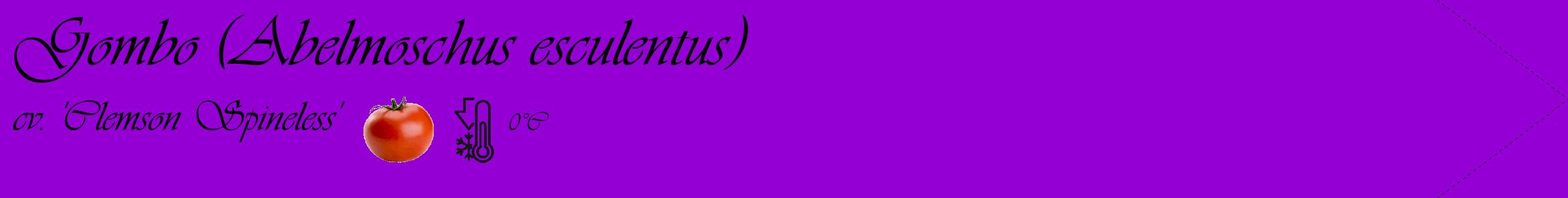 Étiquette de : Abelmoschus esculentus cv. 'Clemson Spineless' - format c - style noire48_simple_simpleviv avec comestibilité simplifiée