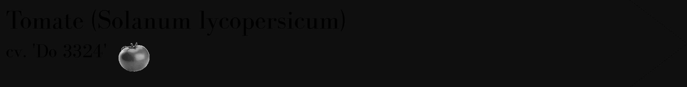Étiquette de : Solanum lycopersicum cv. 'Do 3324' - format c - style noire7_simple_simplebod avec comestibilité simplifiée