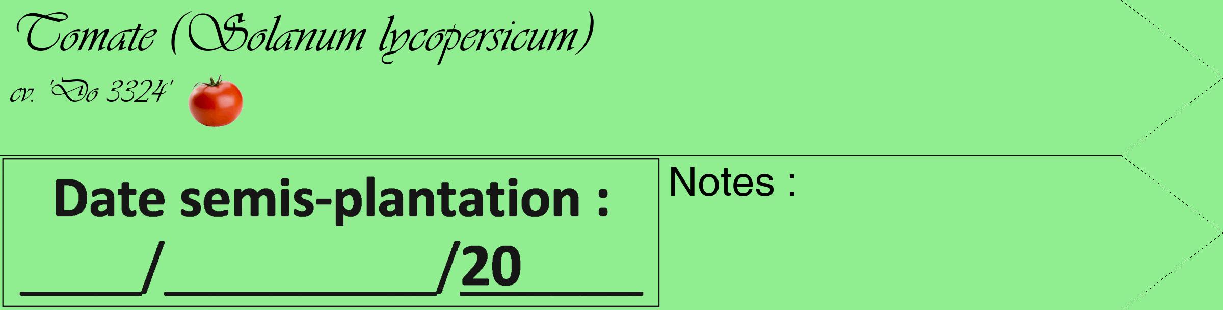 Étiquette de : Solanum lycopersicum cv. 'Do 3324' - format c - style noire15_simple_simpleviv avec comestibilité simplifiée