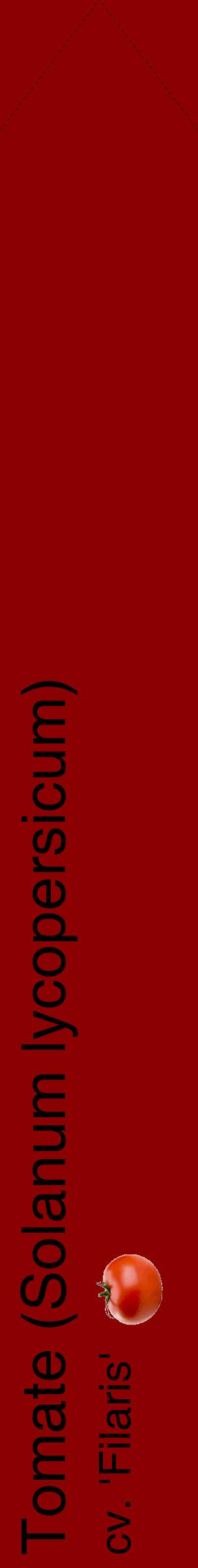 Étiquette de : Solanum lycopersicum cv. 'Filaris' - format c - style noire34_simplehel avec comestibilité simplifiée