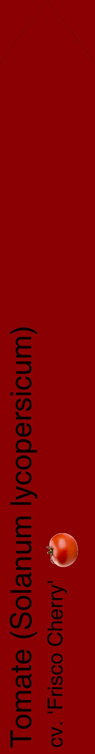 Étiquette de : Solanum lycopersicum cv. 'Frisco Cherry' - format c - style noire34_simplehel avec comestibilité simplifiée