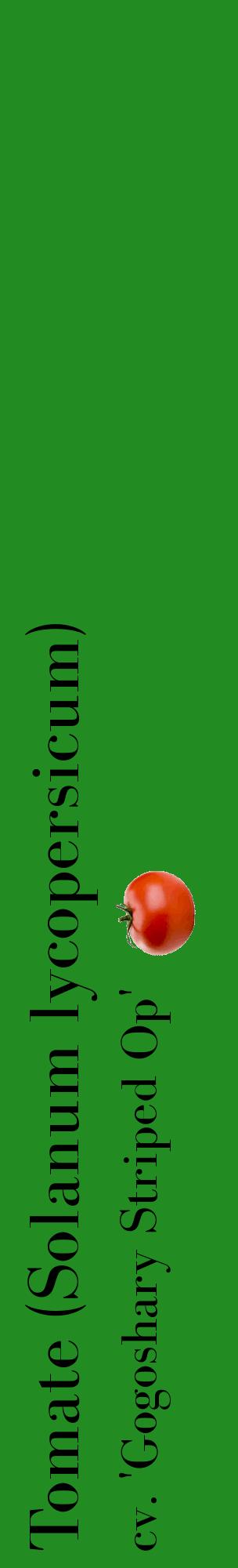 Étiquette de : Solanum lycopersicum cv. 'Gogoshary Striped Op' - format c - style noire10_basiquebod avec comestibilité simplifiée