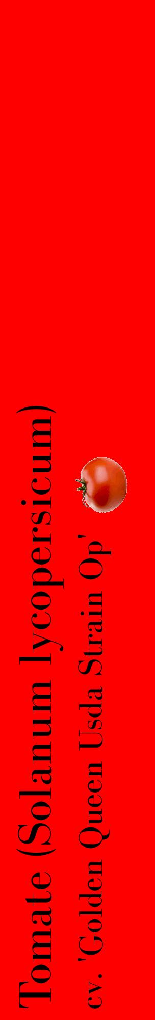 Étiquette de : Solanum lycopersicum cv. 'Golden Queen Usda Strain Op' - format c - style noire27_basiquebod avec comestibilité simplifiée