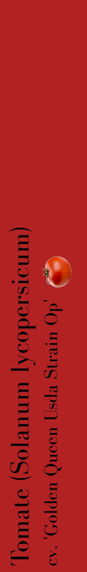 Étiquette de : Solanum lycopersicum cv. 'Golden Queen Usda Strain Op' - format c - style noire28_basiquebod avec comestibilité simplifiée