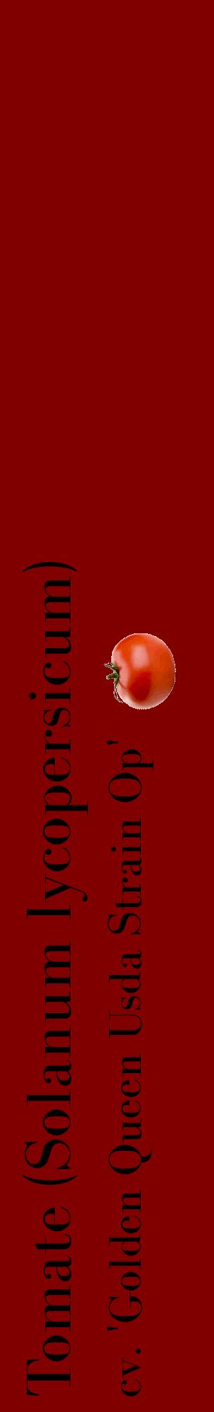 Étiquette de : Solanum lycopersicum cv. 'Golden Queen Usda Strain Op' - format c - style noire29_basiquebod avec comestibilité simplifiée